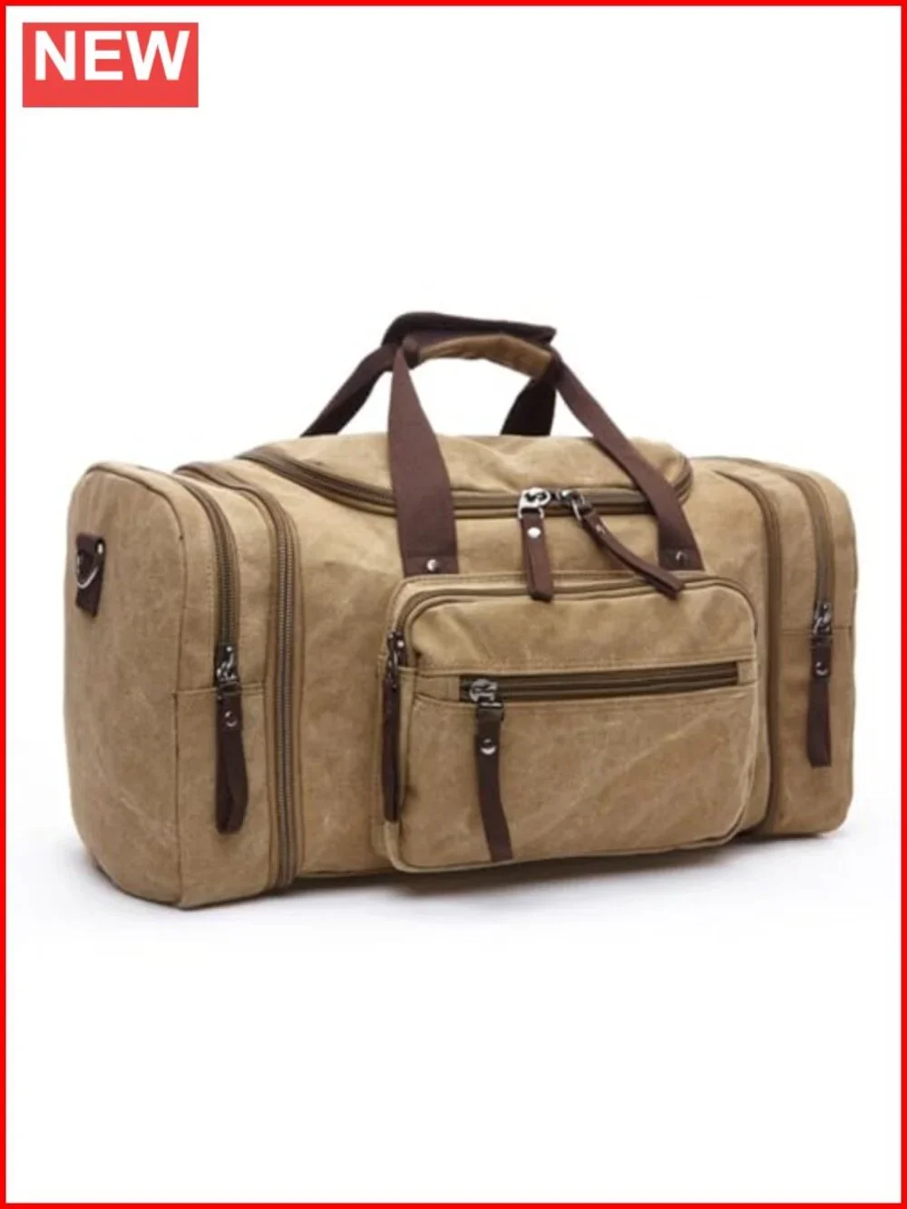 Large Canvas Travel Duffel Bag Overnight Weekend Carry On